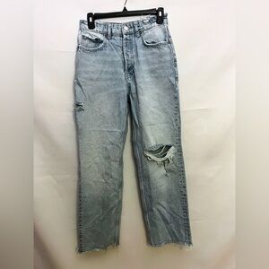 ZARA high waisted straight leg ripped  jeans size 4